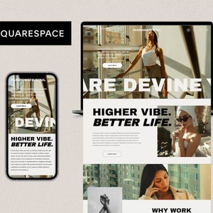 Squarespace Template, Squarespace 7.1 Template, Squarespace Website Template, Squarespace Template for Coaches, Membership Website