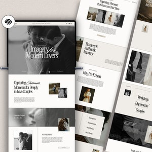 Sitio web de fotógrafo de Squarespace, sitio web minimalista de fotógrafo de bodas, plantilla premium de Squarespace, sitio web de lujo, sitio web neutral