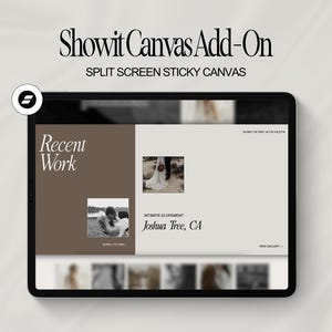 Showit Canvas Add-On, Split-Screen-Sticky-Canvas für Showit, Neutral Showit-Vorlage, Fotografen-Showit-Vorlage, Showit-Abschnitt