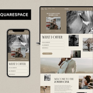 Squarespace Template, Squarespace 7.1 Template, Squarespace Website Template, Squarespace Template for Photographer, Modern Website