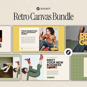 Showit Canvas Add-Ons, Accordion Canvas, FAQ Showit Canvas, Showit Template, Bunte Website, Retro Website, Testimonial Canvas