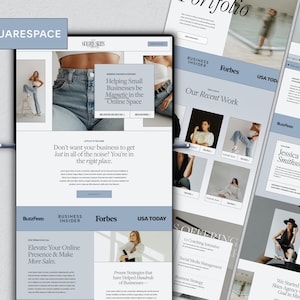 Squarespace Template for Business Coach, Marketing Agency Website, Squarespace 7.1, Squarespace Website Coach, Website Theme Author