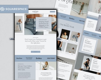 Plantilla de Squarespace para coach de negocios, sitio web de agencia de marketing, Squarespace 7.1, Squarespace Website Coach, autor de temas web