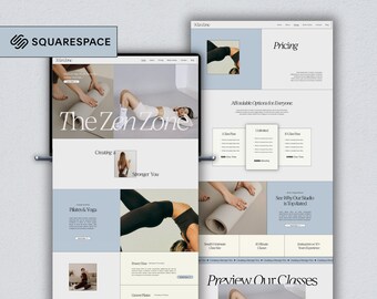 Fitness Website Theme, Pilates Instructor Booking Site, Squarespace 7.1 Website Template, Fitness Website Template, Personal Fitness Trainer