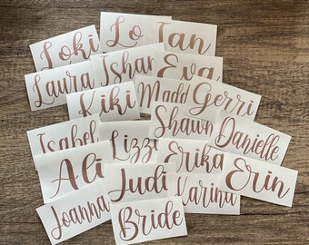 Custom Name Decals: Personalized Glass Labels