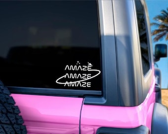 Amaze Amaze Amaze Vinyl Decal with Tiny Rocky  Project Hail Mary Inspired