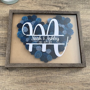 Custom Couples Names Shadowbox 11 x 14