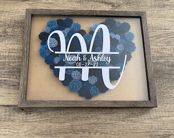 Custom Couples Names Shadowbox 11 x 14