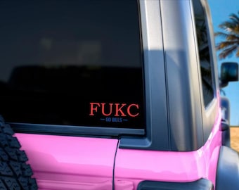 FUKC-sticker - permanent vinyl - op bestelling gemaakt