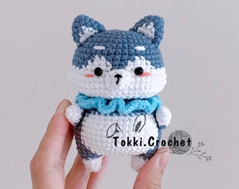 Crochet PATTERN  Husky Dog (PDF / ENGLISH). Crochet pattern by Tokkicrochet