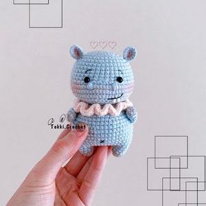 Crochet PATTERN Little Hippo ( PDF / ENGLISH ). Crochet pattern by Tokkicrochet