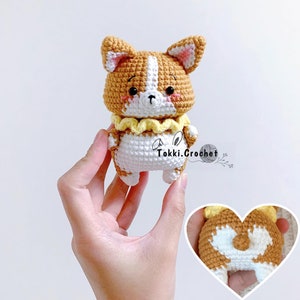 Crochet PATTERN Corgi Dog PDF / ENGLISH. Crochet pattern by Tokkicrochet image 1