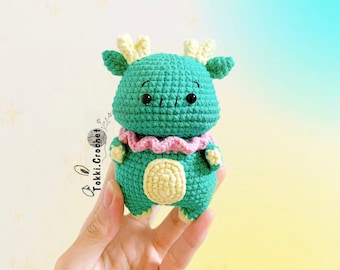 Crochet PATTERN Little Dragon ( PDF / ENGLISH ). Crochet pattern by Tokkicrochet