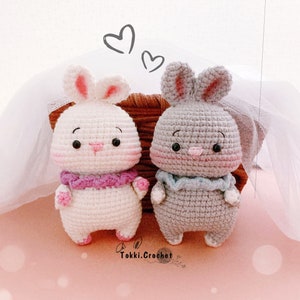 Crochet Pattern Little Bunny ( PDF / ENGLISH -  KOREAN ). Crochet pattern by Tokkicrochet