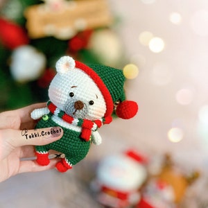 Crochet PATTERN Kuma the Bear- Christmas ( PDF / ENGLISH ). Crochet pattern by Tokkicrochet