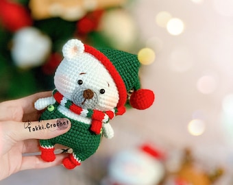 Crochet Pattern: Kuma the Polar Bear - Christmas Ornament (PDF/ENGLISH)