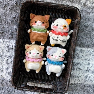 Crochet PATTERN Combo 4 in 1  Little Cats ( PDF / ENGLISH ). Crochet pattern by Tokkicrochet.