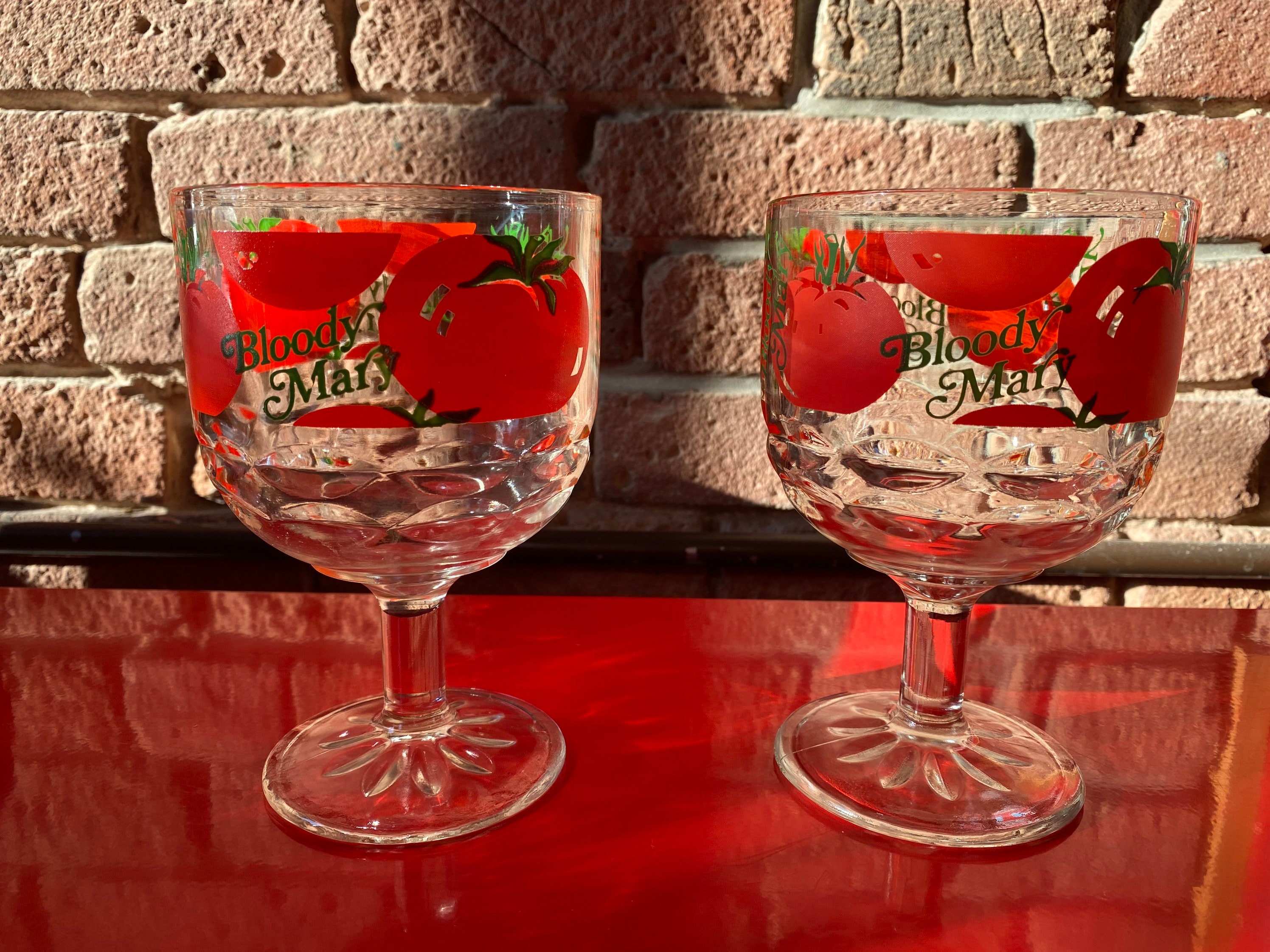 Vintage Bloody Mary glass Etsy