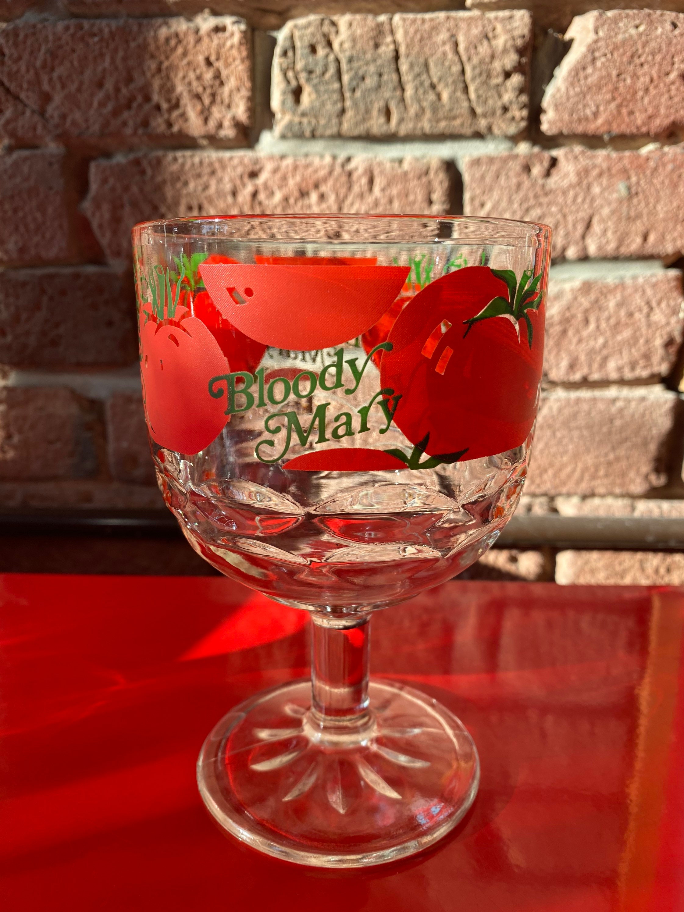 Vintage Bloody Mary glass Etsy