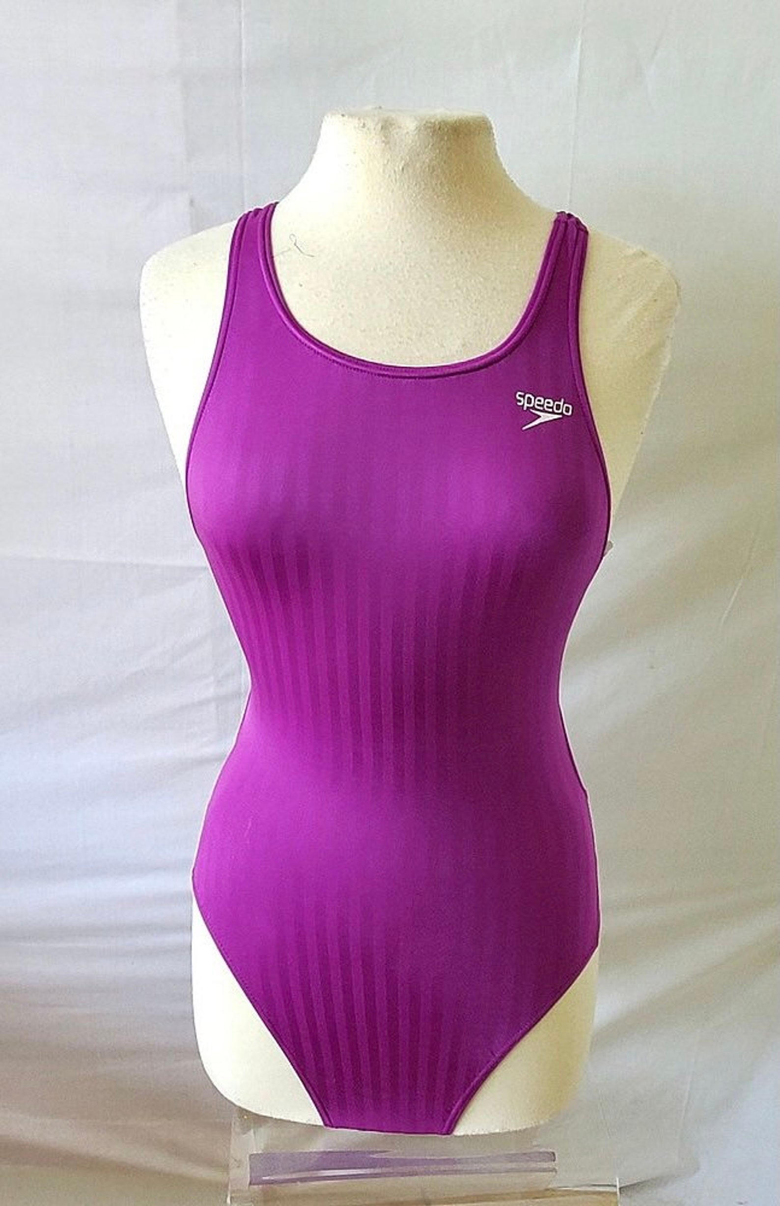 Purple Speedo one piece bathing suit Etsy