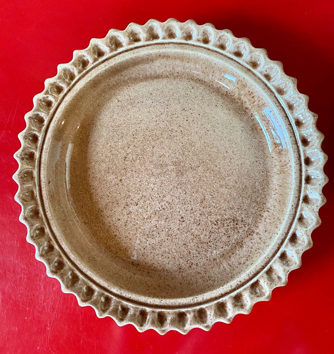 Vintage ceramic cherry pie plate with lid Etsy