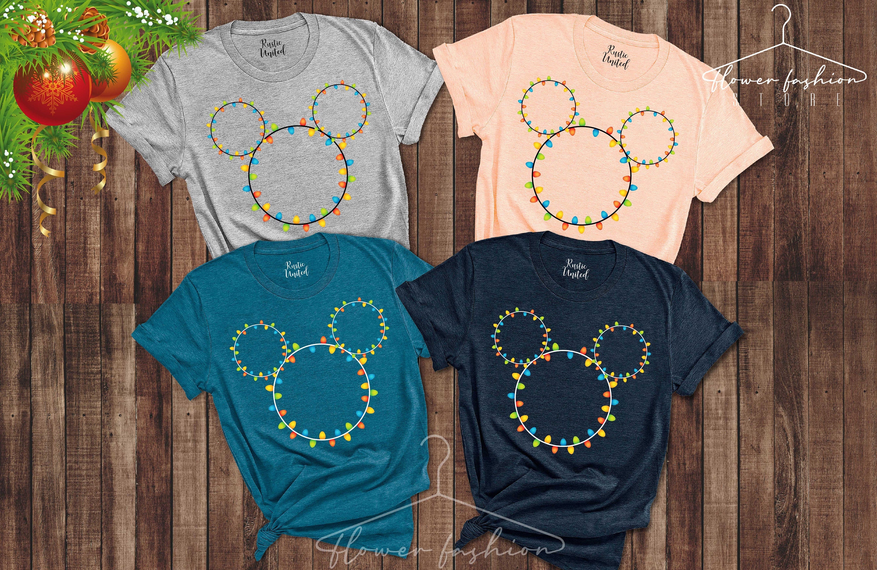 Mickey's Christmas Party Shirt Mickey Garlands Christmas Etsy