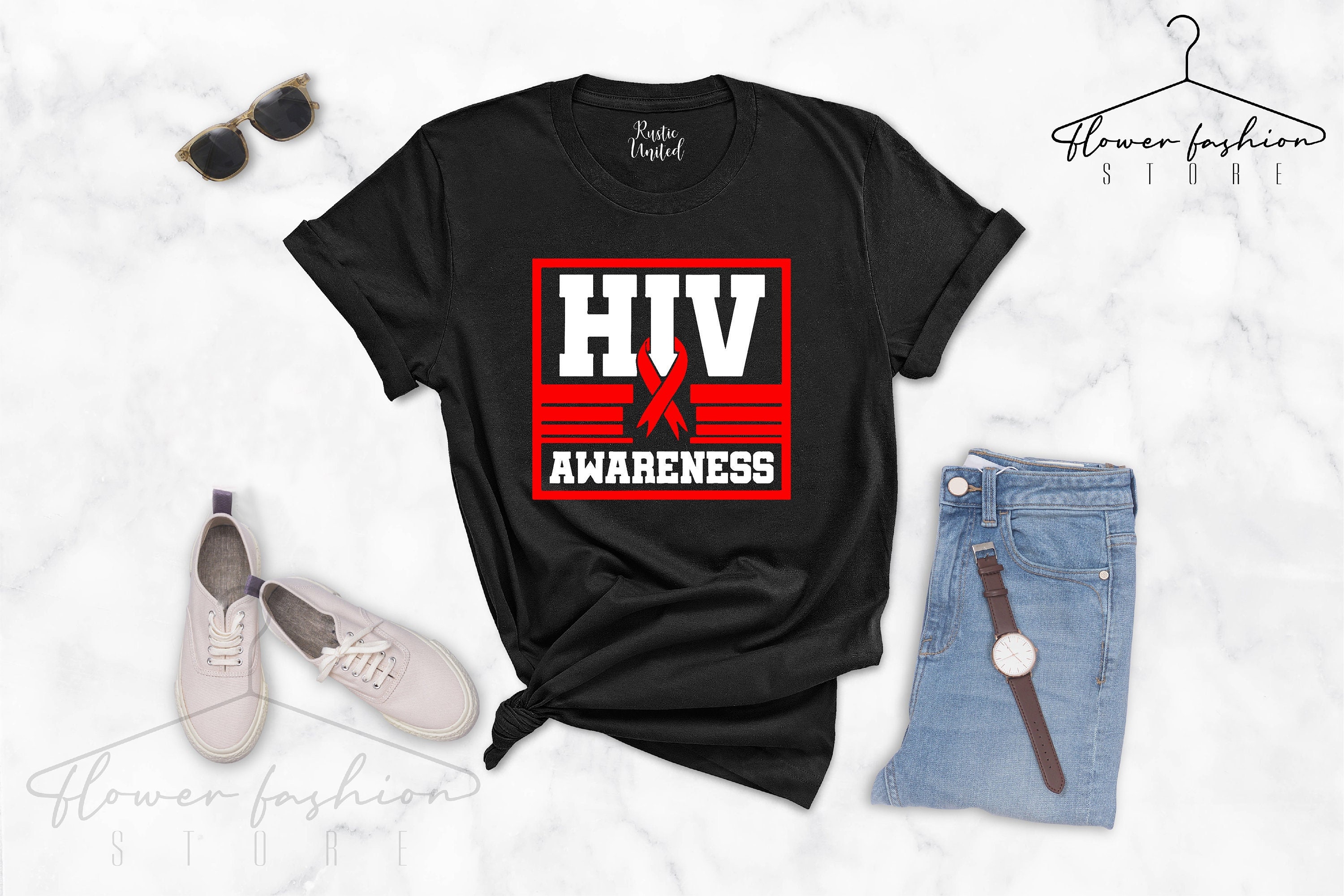 Discover HIV Awareness Shirt,Aids Shirt, Aids Red Ribbon Tee,Aids Awareness T-shirt