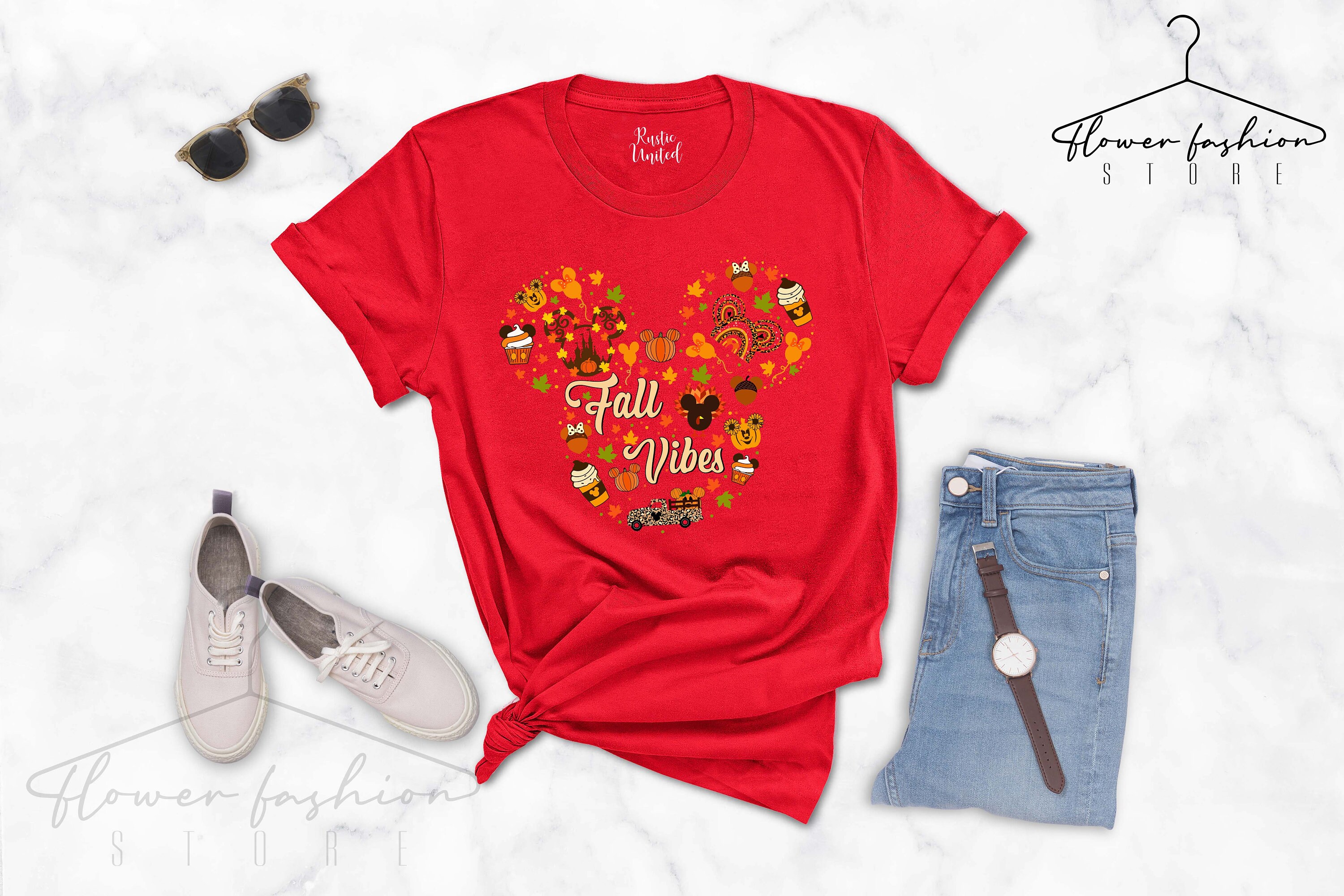 Disney Fall Shirtcute Fall Disney Mickey Shirtmickey Ears Etsy