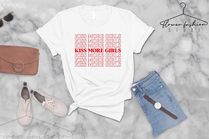 LGBTQ Shirt,Kiss More Girls Shirt,Gay Pride Shirt,Lesbian Shirt,Pride Month Shirt,Queer Gift,Lesbian Clothing,Queer Girls Tee,LGBT Pride Tee 