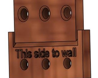 Digital download of STL file - 2-inch easy guide wall cleat for hanging pictures or objects