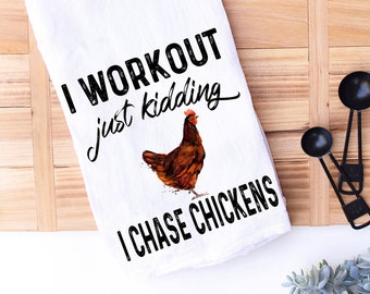 Funny Chicken Towel Etsy