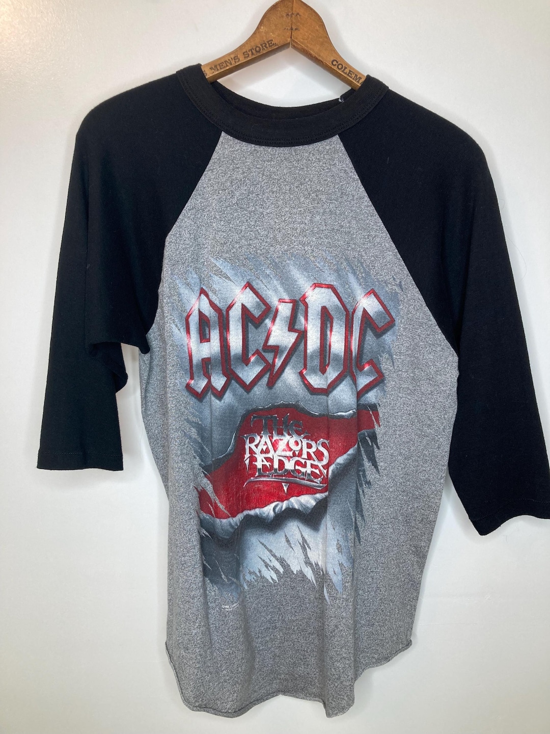 Vintage 1990 ACDC Baseball Tour Tshirt - Etsy