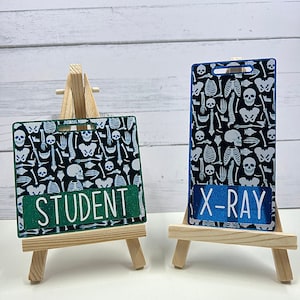 Custom Badge Buddy - Skeleton Badge Buddy - Xray Badge Buddy - Halloween Badge Buddy - Marker Parker - ID Badge - Badge Identifier