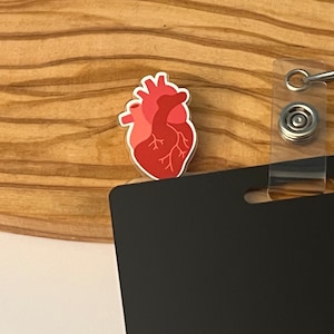 Herz Anatomie Abzeichen Buddy Topper - ID Badge Zubehör - Radiologie Geschenk - Krankenschwester Geschenk
