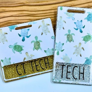 Custom Badge Buddy - Sea Turtle Badge Buddy - Nurse Badge Buddy - Marker Parker - ID Badge - Badge Identifier - Xray