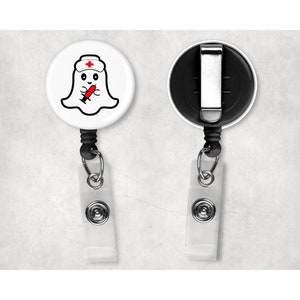 Medical Ghost Badge Reel - Nurse Badge Reel - Badge Buddy - Badge Reel