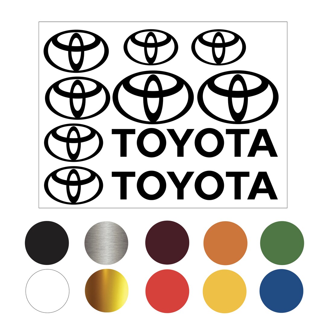 TOYOTA Car Decals / Vinyl Sticker / Bumper Sticker Etsy