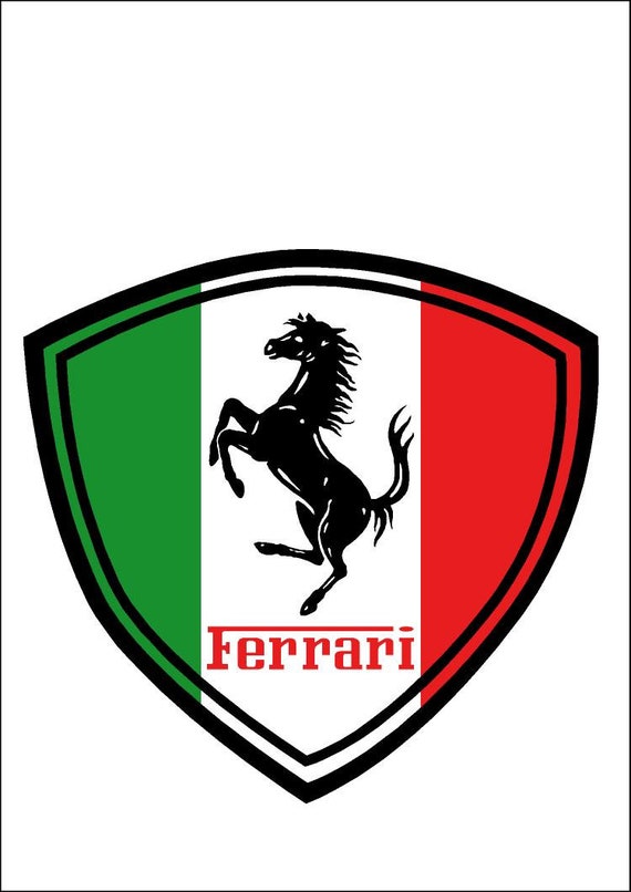 FERRARI Shield 4 couleurs logo Italie Stickers voiture/autocollant