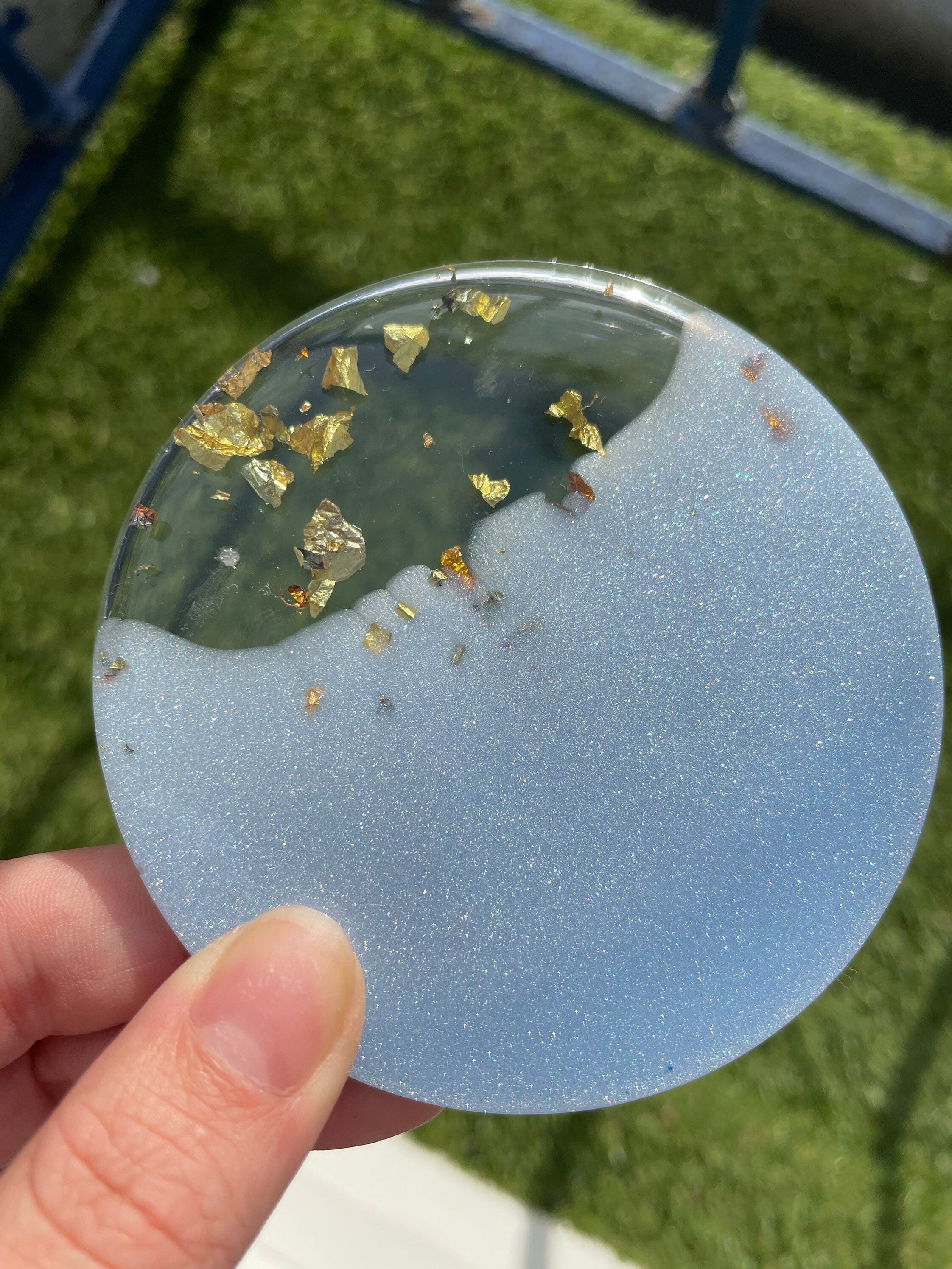 5 Pièces Moules Silicone Transparent Coaster Epoxy Résine - Dessous De Verre DIY