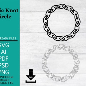 Può includere: Design di cerchio di nodo celtico in bianco e nero. Questo design è perfetto per creare un elemento decorativo per la tua casa o i tuoi lavoretti.