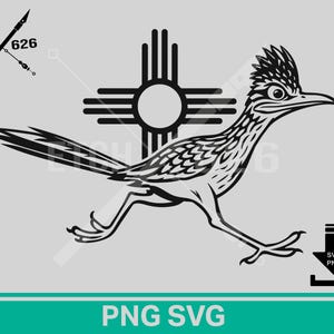 Download digitale di NM Roadrunner con Zia, Nuovo Messico, svg, png, file Cricut tagliati al laser