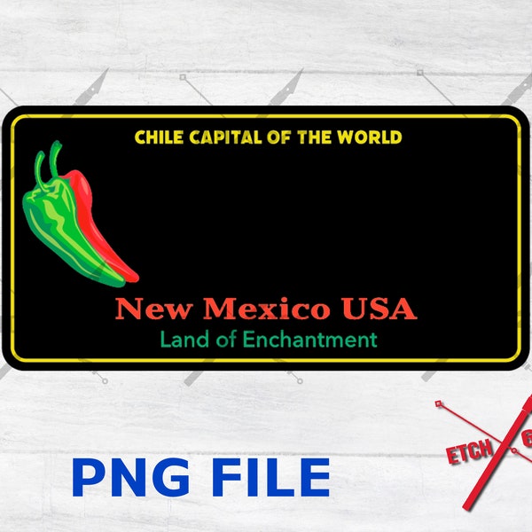 New Mexico Chile License Plate digital files, cricut, cnc, silhouette svg, files