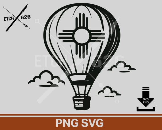 Zia Hot air balloon digital download, New Mexico, svg,png, laser cut cricut files