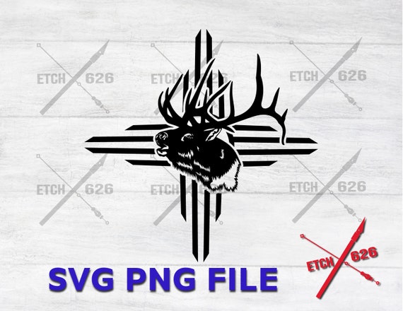 Zia with Elk bugling instant digital files, cricut, cnc, silhouette svg, files, digital download, 5 files, laser ready New Mexico, antlers
