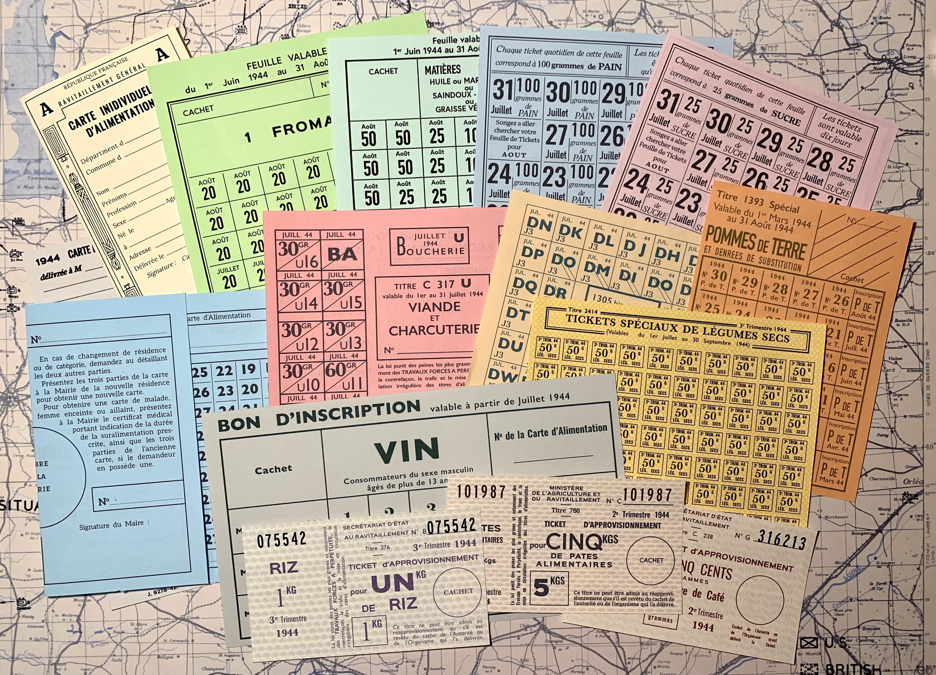 WW2 French Ration Book Carte D'alimentation Ration Coupons - Etsy