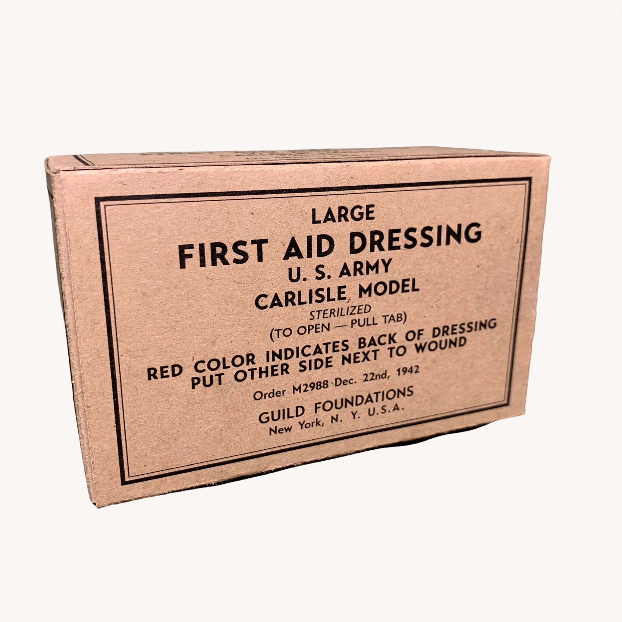 Large Carlisle Bandage Dressing, for WW2 US Medical Kit, Vehicle First Aid,  Reproduction 