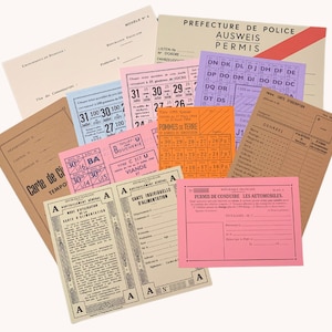 Papiers Français Civile et Résistance Occupation 1940 WW2