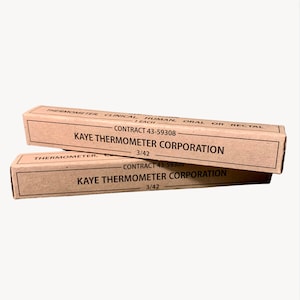 Clinical Thermometer Box, for WW2 US Medical Kit, Vehicle First Aid, WWII GI Medic Reenactment, Reproduction, Film Prop Replica