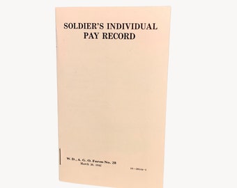 Zahlungsbuch für US Army WW2 GI Reenactment Taschenfüller, Reproduktion