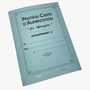 French Ration Book Holder "La Ménagère", Carte d'Alimentation, Classeur Ravitaillement WW2 Reproduction